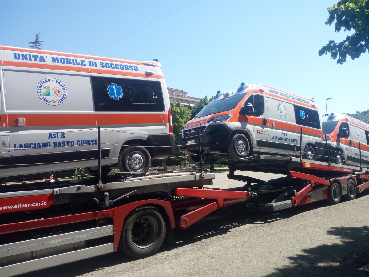 Nuove ambulanze per il 118 della provincia di Chieti