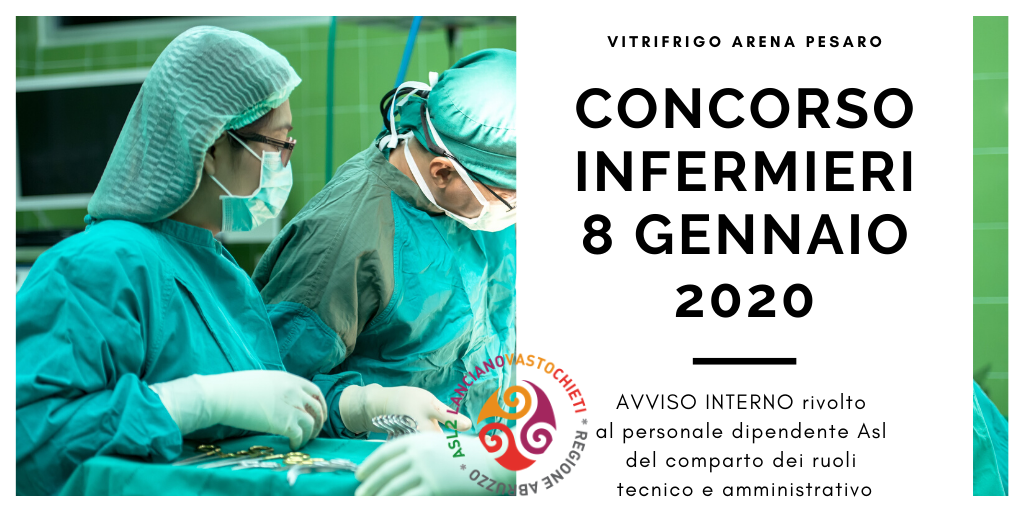 Preselezione concorso pubblico per infermiere, avviso al PERSONALE DI SUPPORTO della Asl Lanciano Vasto Chieti