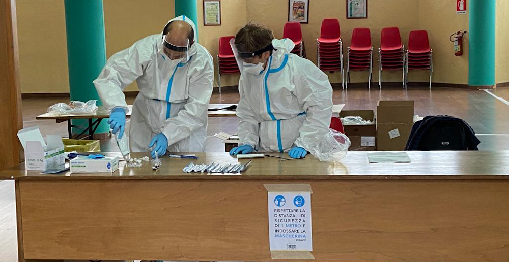 Coronavirus, screening con tamponi antigenici in provincia di Chieti, 31 positivi su 6.456 tamponi nel fine settimana