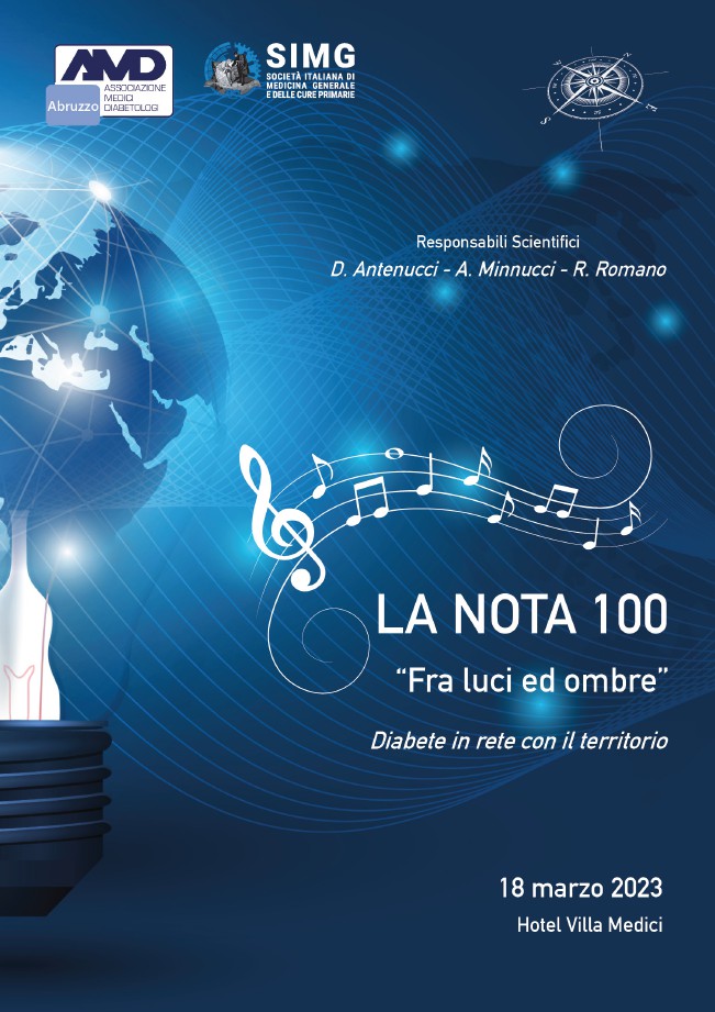 La Nota 100 fra luci e ombre, diabete in rete con il territorio. Lanciano, 18 marzo 2023