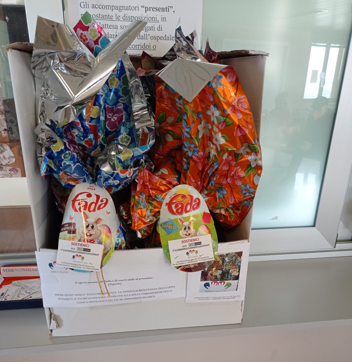 Voi&Noinsieme Onlus, uova di Pasqua per sostenere i pazienti della Clinica oncologica di Chieti e i bimbi ucraini