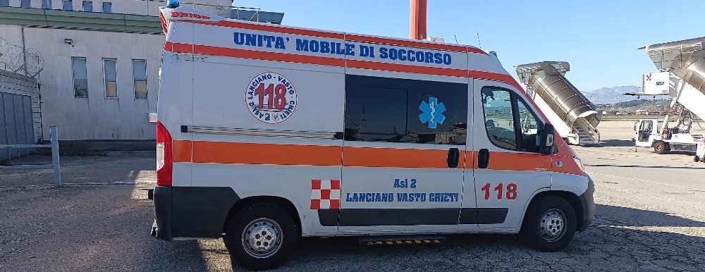 Assistenza sanitaria nell’Aeroporto d’Abruzzo, ci pensa il 118 di Chieti