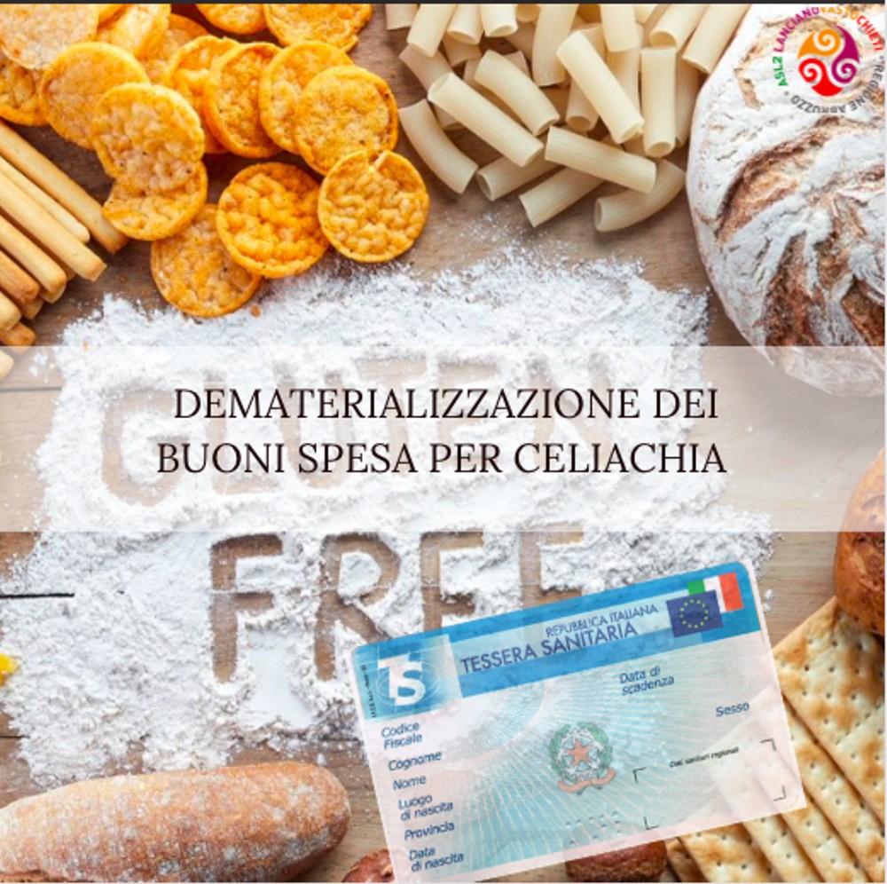 Dal 1° luglio 2023 diventano elettronici i buoni spesa destinati ai pazienti celiaci della provincia di Chieti