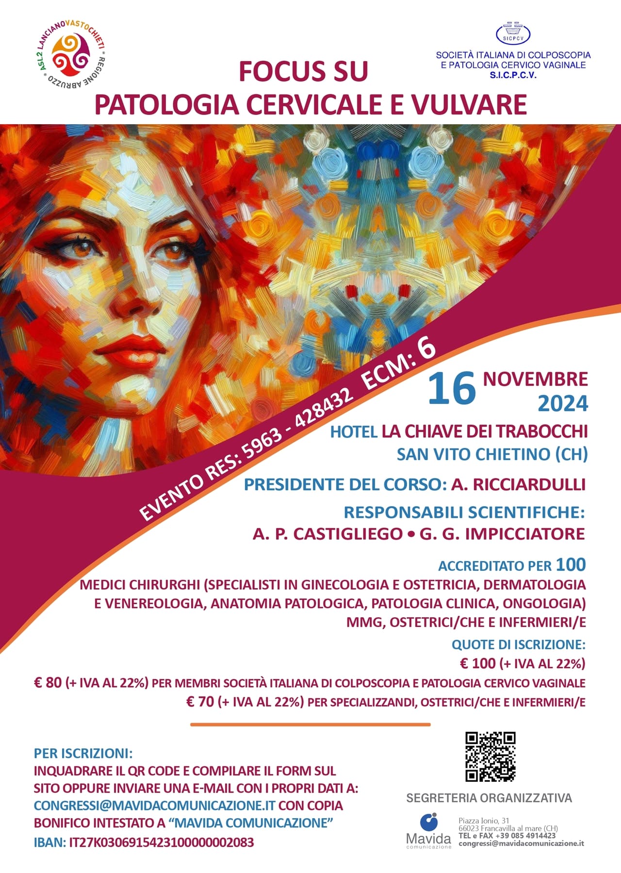 Focus su patologia cervicale e vulvare – corso di formazione, San Vito Chietino, 16 novembre 2024
