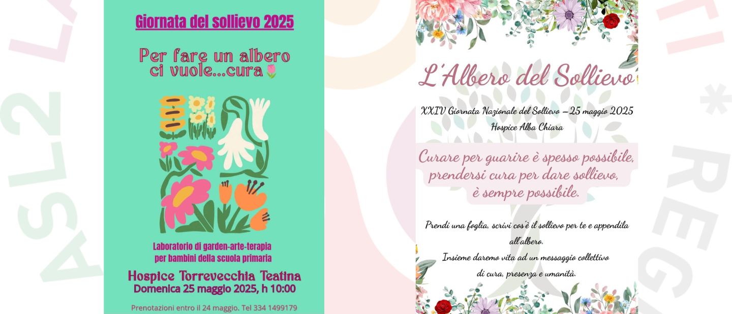 Un fiore, una foglia, un pensiero: la cura si racconta negli hospice di Lanciano e Torrevecchia Teatina domenica 25 maggio 2025