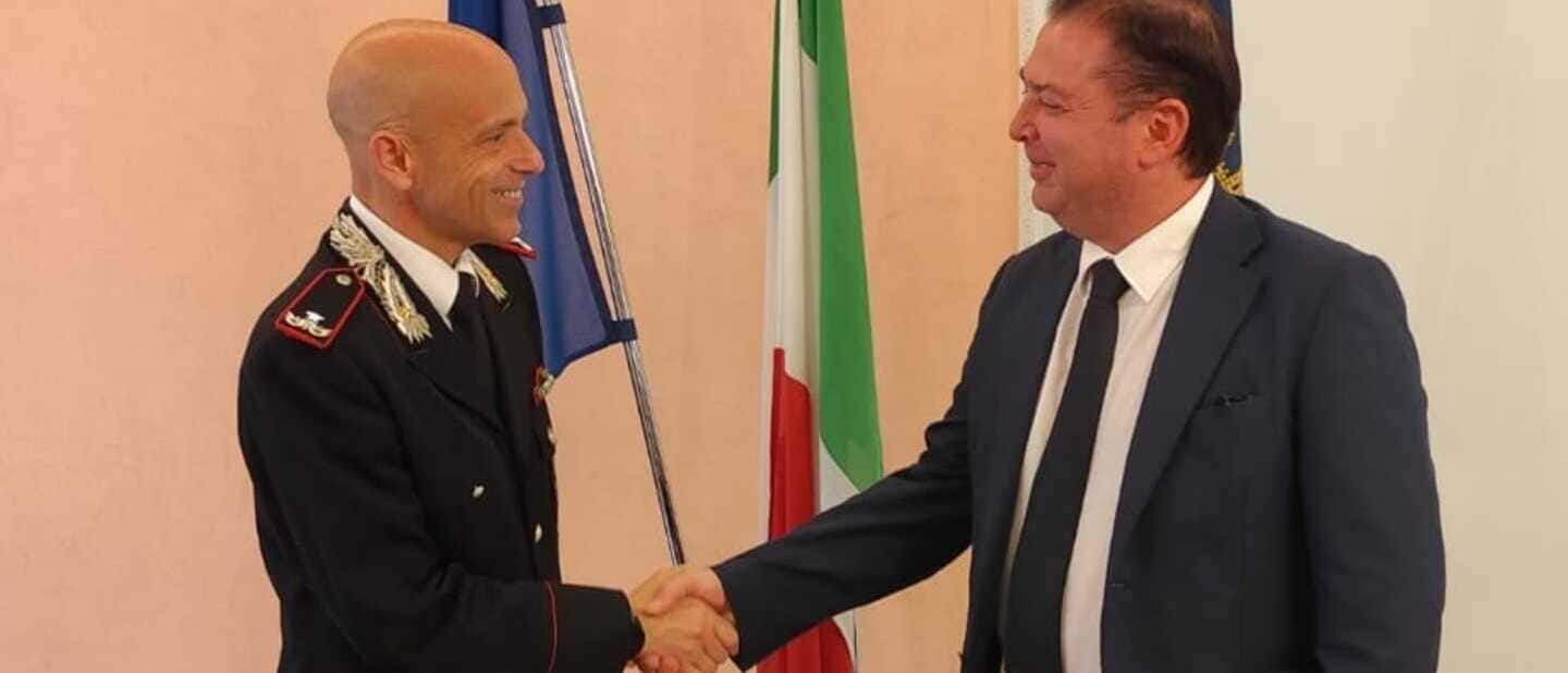 Incontro tra il direttore generale della Asl, Mauro Palmieri, e il comandante del Centro nazionale amministrativo dell’Arma dei Carabinieri, Baldassarre Daidone