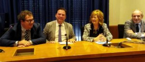 da sinistra Pietro Maniscalco, Mauro Palmieri, Nicoletta Verì, Liborio Stuppia