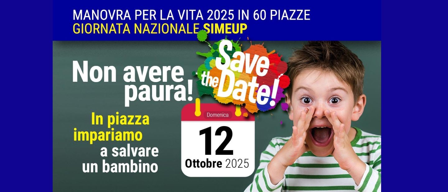 Imparare a salvare un bambino dal soffocamento: il 12 ottobre 2025 a Chieti la giornata “Manovra per la vita”