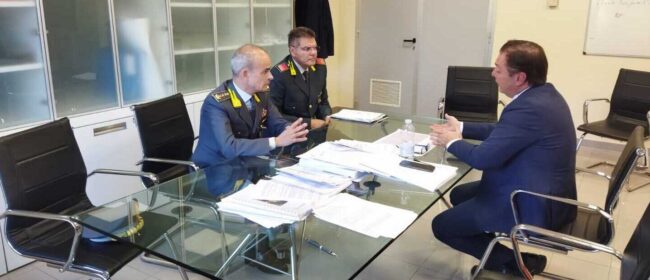 Il nuovo comandante provinciale della Guardia di finanza in visita alla Asl Lanciano Vasto Chieti