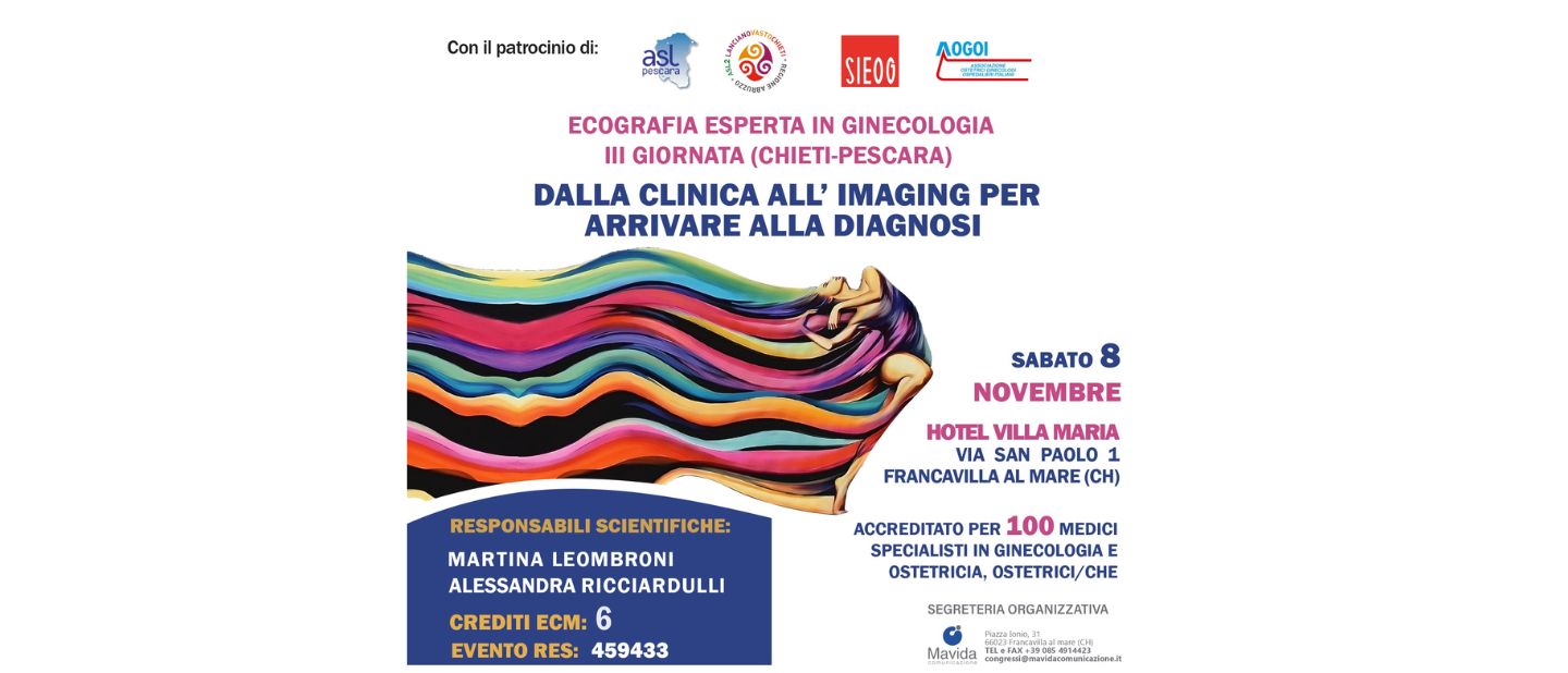 Endometriosi e dolore pelvico, a Francavilla al Mare un convegno sull’uso dell’ecografia esperta per la diagnosi (sabato 8 novembre 2025)