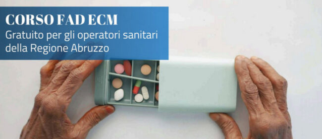 Antibiotici e politerapia nell'anziano, da Regione Abruzzo e Aifa due corsi di formazione gratuiti a distanza per operatori sanitari (26 crediti Ecm)