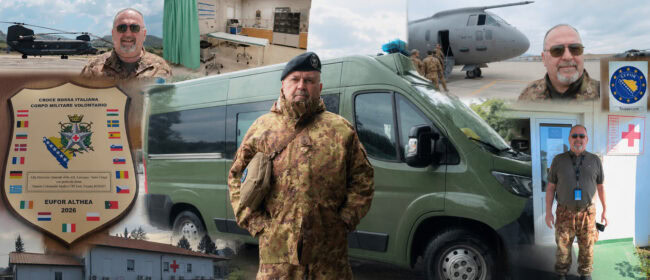 Il medico Emidio Rosati rientrato alla Asl Lanciano Vasto Chieti di ritorno dalla missione Eufor Althea in Bosnia ed Erzegovina dopo il servizio svolto nella base di Camp Butmir, a Sarajevo