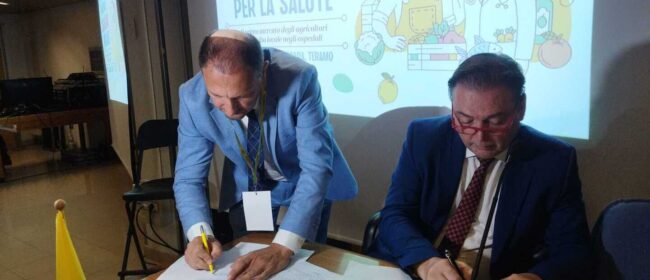 Campagna amica in ospedale a Chieti, Asl e Coldiretti firmano un “patto” per promuovere prevenzione e sana alimentazione 
