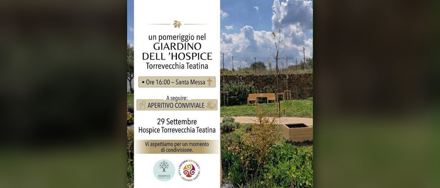 Martedì 29 settembre l’hospice di Torrevecchia Teatina apre il Giardino di Roberta